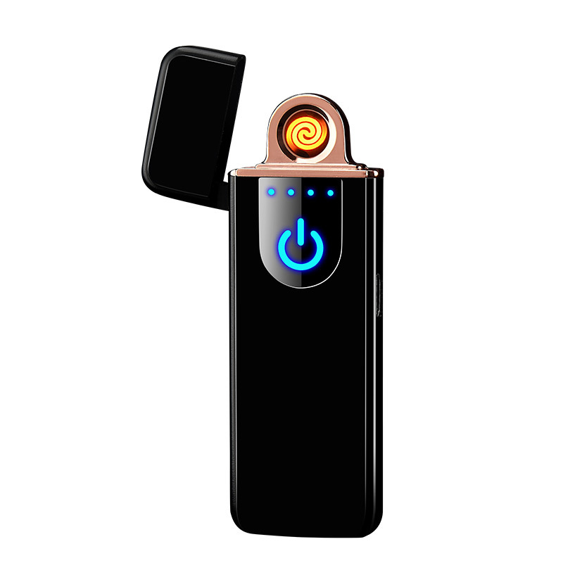 Touch induction windproof electronic cigarette lighter